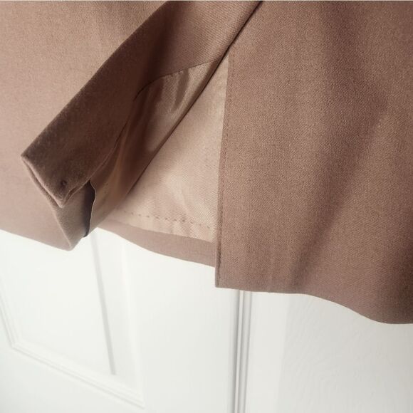 80s -Pendleton- Womens carmel nylon lined, wool mid length totally 80s skirt - Picture 5 of 7